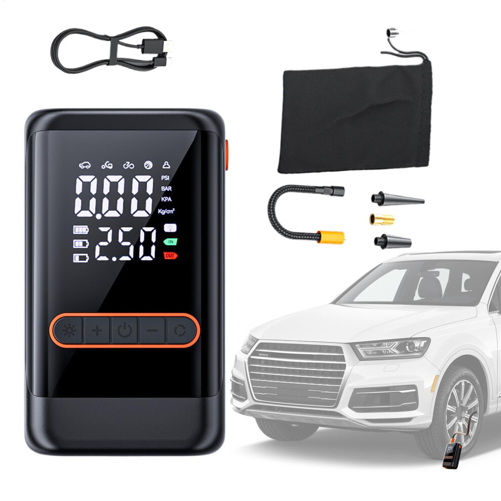 Wireless Tire Inflator, Cordless Air Pump For Tires Fast Inflation Portable Air Compressor Motorcycle Inflation Accessories For Cars, Trucks 9347817990522