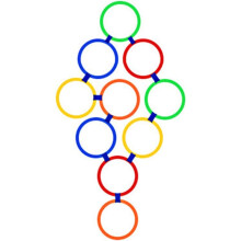 Creative Play Set for Active Learning, Agility Rings System with Hopscotch and Bean Bag Toss Functions, Stimulating Outdoor Games for Kids to Develop