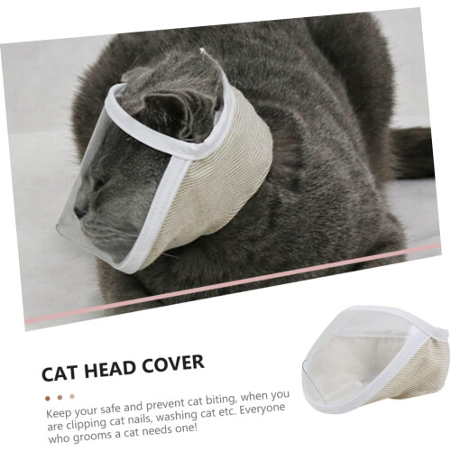 Antibite Breathable Cat Muzzle Eye Cover For Pets, Adjustable Circumference, Lightweight Bite Prevention 1