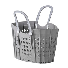 Collapsible Laundry Basket for Home Use, Foldable Dirty Laundry Hamper with Adjustable Handle, Durable Construction Plastic Storage Basket with