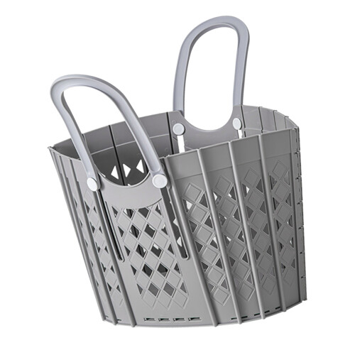 Collapsible Laundry Basket for Home Use, Foldable Dirty Laundry Hamper with Adjustable Handle, Durable Construction Plastic Storage Basket with 1