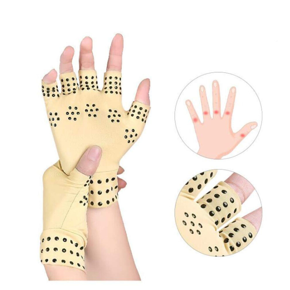 Fingerless Arthritis Gloves, Breathable Compression Gloves for Hand Pain Relief