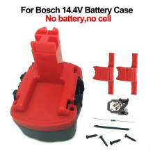 1 Set Elektrowerkzeug-Batterie-Kunststoffgehäuse (keine Batteriezellen) für Bosch 14,4V GSR GDS PSR 14 VE-2 GLI Ersatz-Werkzeugzubehör
