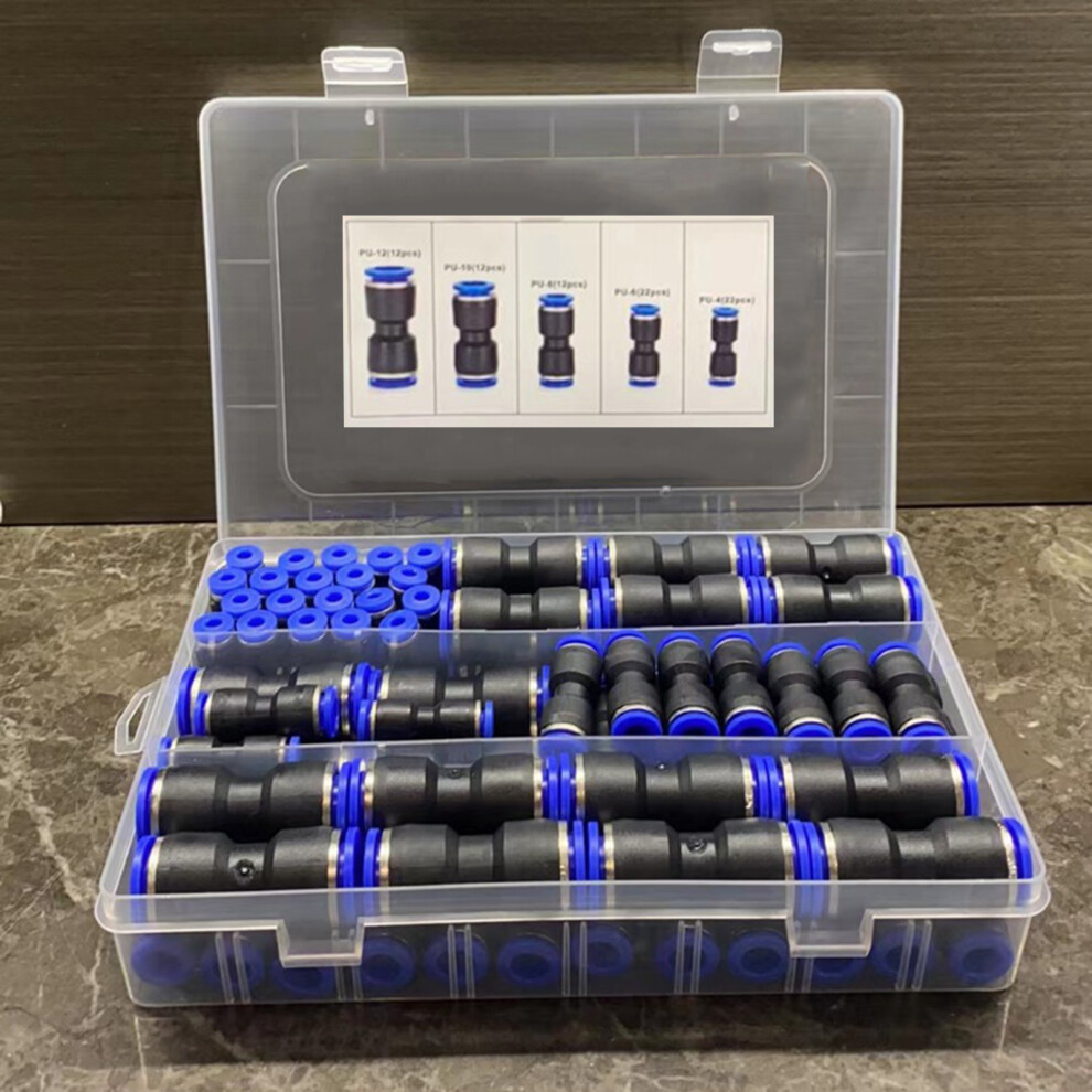 Reliable Quick Connect Fittings Set Of 80 Straight Push Connectors Designed For Strong Connections In Various Tubes 6935161433869