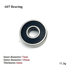 1 Stück 607 Lager 7x19x6mm Metall-Miniaturkugellager für Winkelschleifzubehör DIY Ersatz für Elektroluftwerkzeuge Teil 6072RS