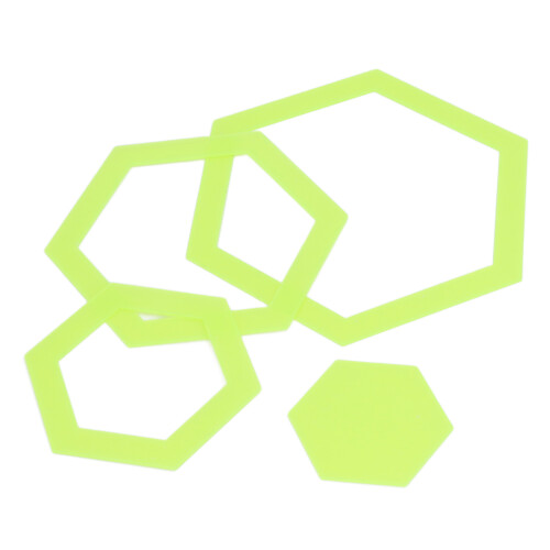 4PCS Set Quilten Hex Vorlage Acryl 2