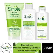 Simple Makeup Remover, Gel wash & Moisturiser