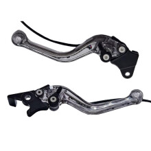 1 Pair Motorcycle Brake Clutch Levers Handle Grip For CG125 Replacement Brake Lever With LED Light Modification Accessories