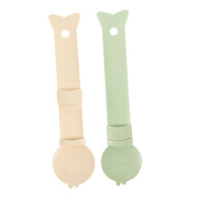 2pcs Cat Food Spoon Durable Cat Strip Feeder Squeeze Spoon for Wet Snacks Treats Easy to Clean Ergonomic Pet Feeding Tool Dogs
