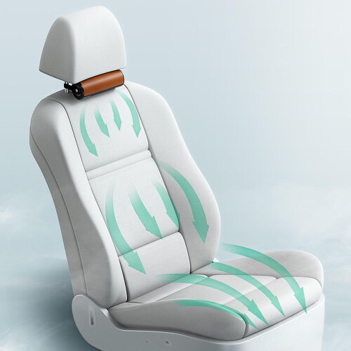 Leafless Car Seat Fan with USB, Powerful Wind, 3 Speeds, SpaceSaving Design 2
