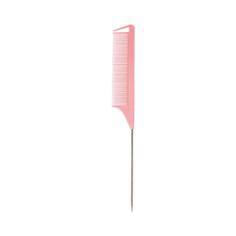 Unisex Rat Tail Comb With Extralong Metal Pin Tail, Antistatic Fine Teeth For Salon Hair Styling