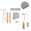 1Ensemble Outils Kalimba Clés 17 Notes Accessoires Bois Et Acier 3