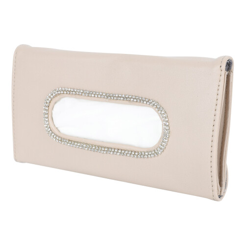 1Pièces Distributeur De Mouchoirs En Cuir Beige Pour Élégante