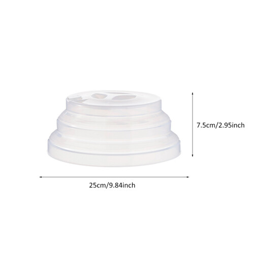 Coperchio Silicone Bianco Antinsetti Piatto Casa Pratico 1