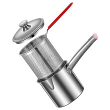1 Set Cuiseur Friteuse En Métal Acier Inoxydable