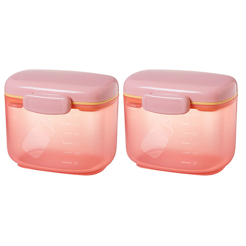 2Pièces Conteneur Silicone Rose Pour Bébé Étanche