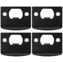 8Pièces Plaques De Serrure En Acier Inoxydable Noir Kit Renfort Porte
