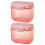 2Pièces Conteneur Silicone Rose Pour Bébé Étanche 5