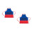2Ensembles Tabliers Éducatifs En Feutre Bleu Poche Transparente 5