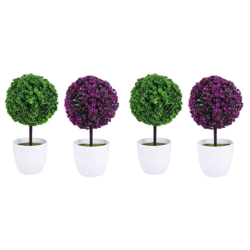 4 Pièces Boule De Artificielle Simulation Gazon En Pot 2