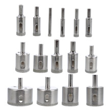 15Pièces Kit Acier Inoxydable Ouvre-Trous Diamant Argent Pour Maison