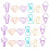 60Pièces Trombones Alliage Assortis Décoratifs Solides Usage 1