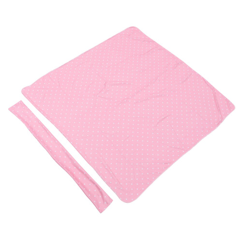1Ensemble Serviette Enveloppante Bébé Polyester Rose Avec Bandeau Doux