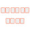 5sets Locker Mirror Vanity Mirror Lens Orange 2pcs*5 8