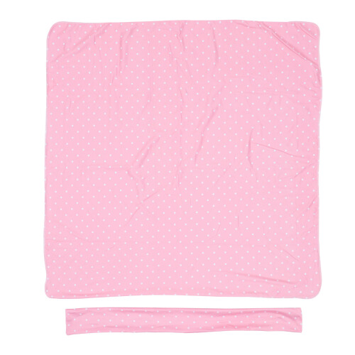 1Ensemble Serviette Enveloppante Bébé Polyester Rose Avec Bandeau Doux 2