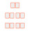 5sets Locker Mirror Vanity Mirror Lens Orange 2pcs*5 10