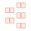 5sets Locker Mirror Vanity Mirror Lens Orange 2pcs*5 9