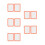 5sets Locker Mirror Vanity Mirror Lens Orange 2pcs*5 6
