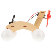 3Pcs Wooden Wind Boat Toy Kids Diy Vehicle Model Handmade Assemble Toy