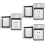 6Pcs Black Plastic Outlet Covers Adhesive Wall Socket Covers for Home 6