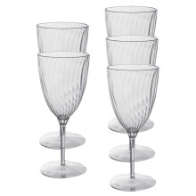 5Pcs Plastic Wine Glasses 240 Ml Unbreakable For Outdoor Parties