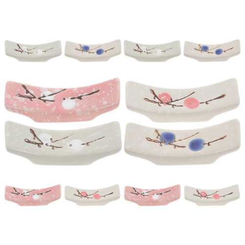 36 Pcs Japanese Style Ceramic Chopsticks Spoon Rest Set