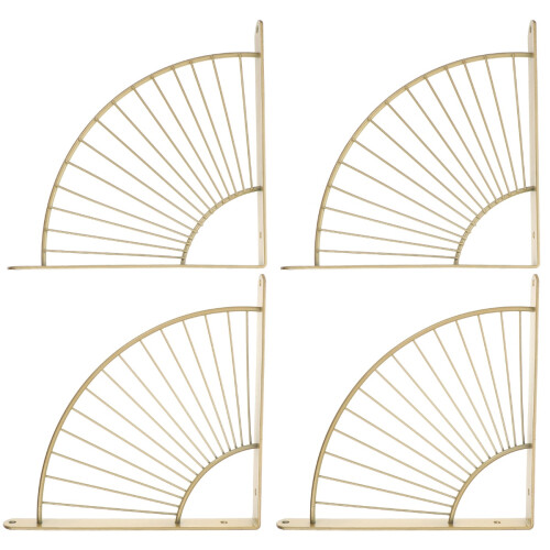 4 Pcs Wall Mounted Triangle Shelf Support Bracket With Screws 2