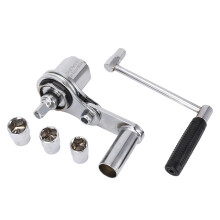 1/2' Torsion Multiplier Wrench, Heavy Duty Labor Saving Lug Nut Remover, 1:16 Gear Ratio with 17mm, 19mm, 21mm Sockets for Most Cars