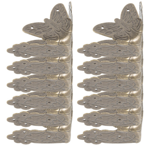 75 Pcs Antique Corner Protector Decorative Butterflies Edge Guard 2