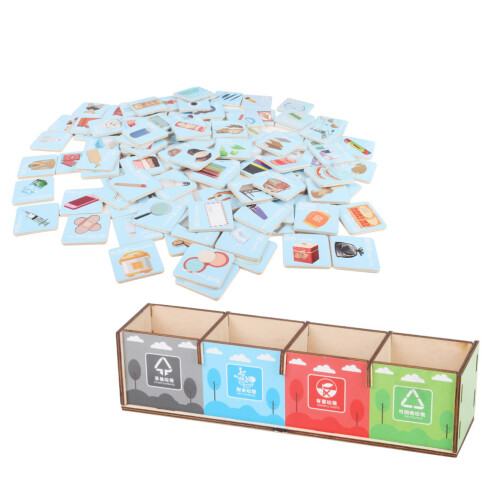 3 Sets Children Classify Learning Trash Can Educational Rubbish Sorter 1