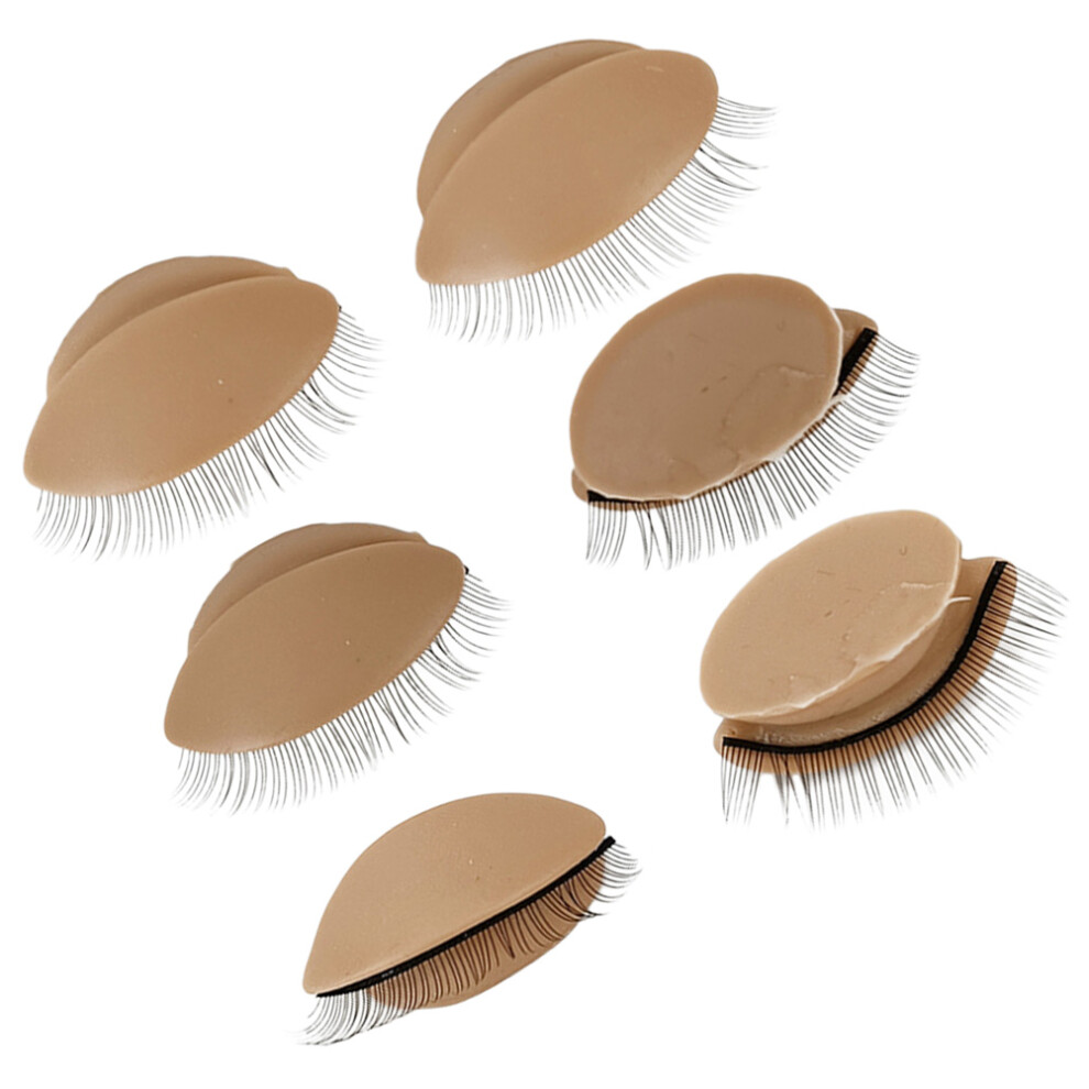 Vaguelly 6 Pairs Silicone Replacement Eyelids For Realistic Practice