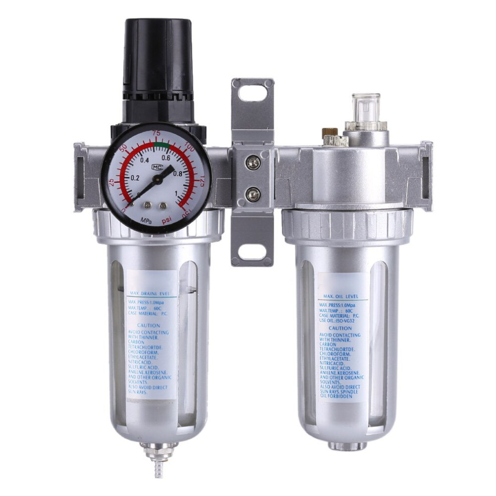 Sfc300 3/8 Inch Air Pressure Regulator Pressure Gauge, Air Compressor Filter Regulator Water Separator Tool Default 9347817993301