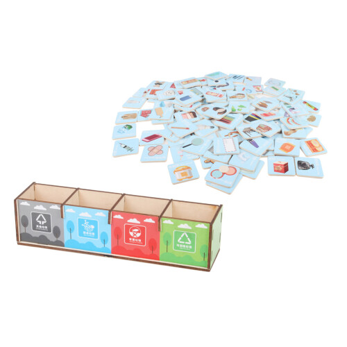 3 Sets Children Classify Learning Trash Can Educational Rubbish Sorter 2