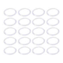 Raindrops 20 Pcs Purse Ring Round Handles 4.5x45cm Transparent