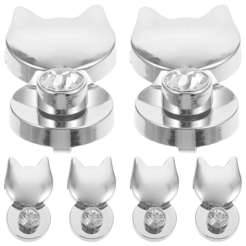24 Pcs Cat Shaped Stainless Steel Bag Locks Closures Replacements