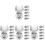 24 Pcs Cat Shaped Stainless Steel Bag Locks Closures Replacements 4