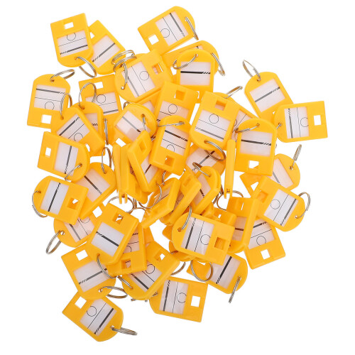 150 Pcs Plastic Key Tags ID Labels with Split Rings 1