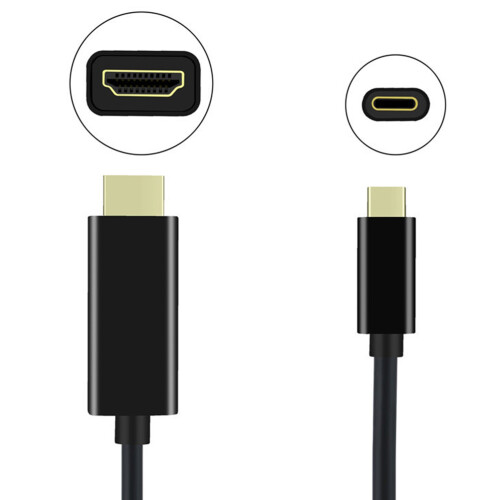 Raindrops 2 In 1 Type C To Cable 18 Meter Long Stable Connection Black 1