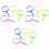 3 Count Handheld Magnifier Elder Child Colorful Magnifying Glass 3