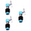 3Pcs Blue Hi-Hat Clutch Replacement Drum Accessories for Percussion 6